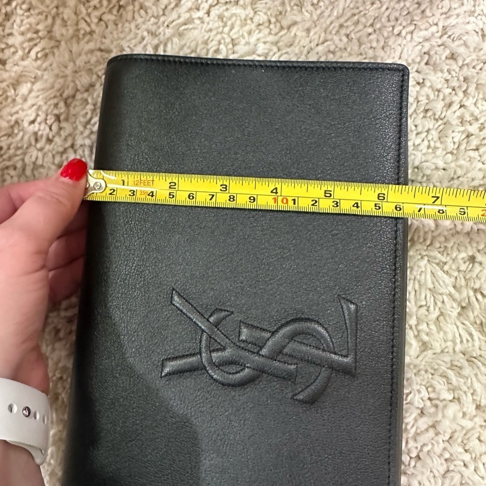 Yves Saint Laurent YSL Black on Black Clutch with Dust Bag - Picture 11 of 15